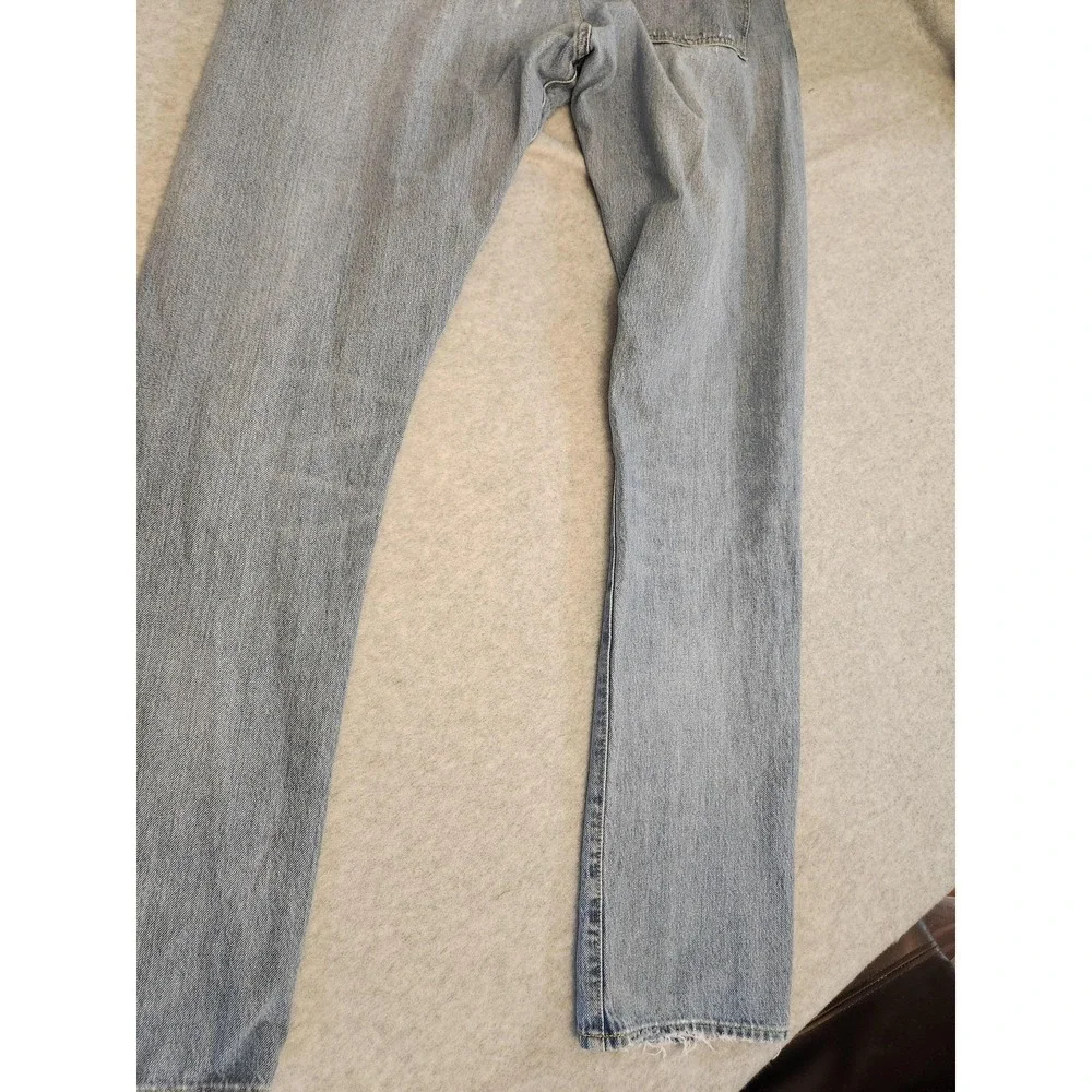 Polo Ralph Lauren Jeans Mens 36x34‎ Light Wash Sullivan Slim Distressed Raw Vtg